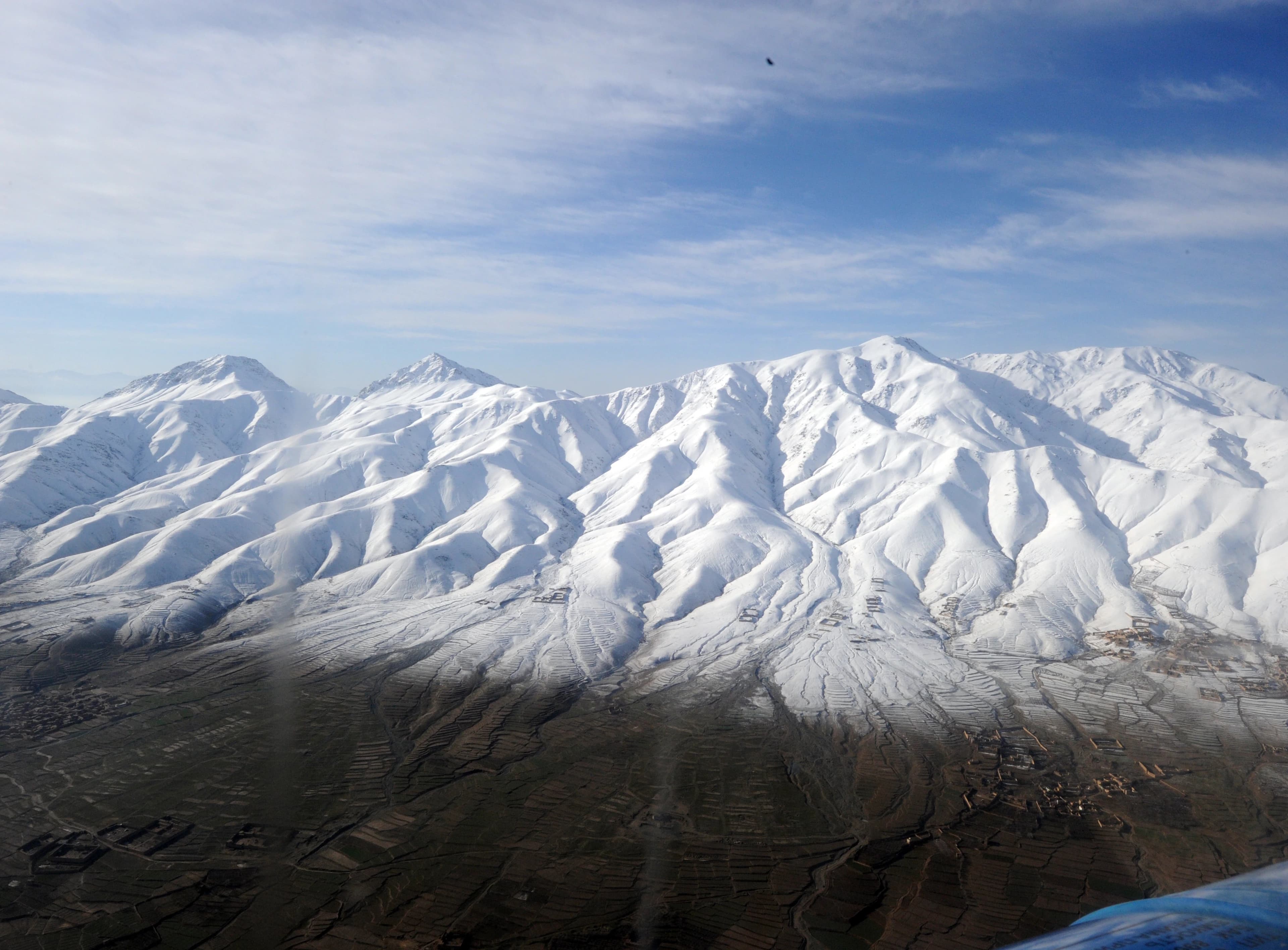 Snow-covered mountains in Ghazni, Afghanistan