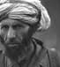 Archival portrait of a Hazara man in a turban in Kabul, 1967