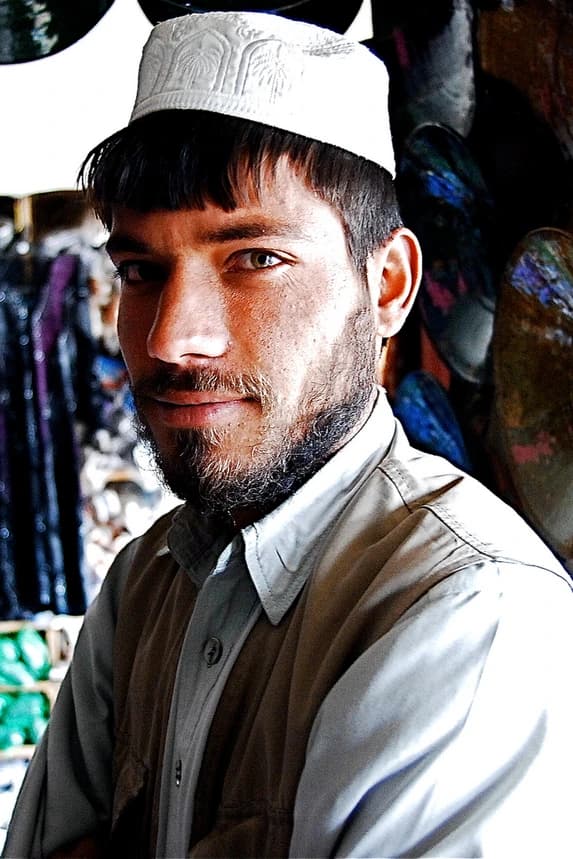 A pottery merchant in Istalif, Afghanistan