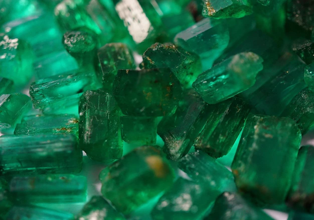 Rough emerald crystals from Panjshir Valley, Afghanistan