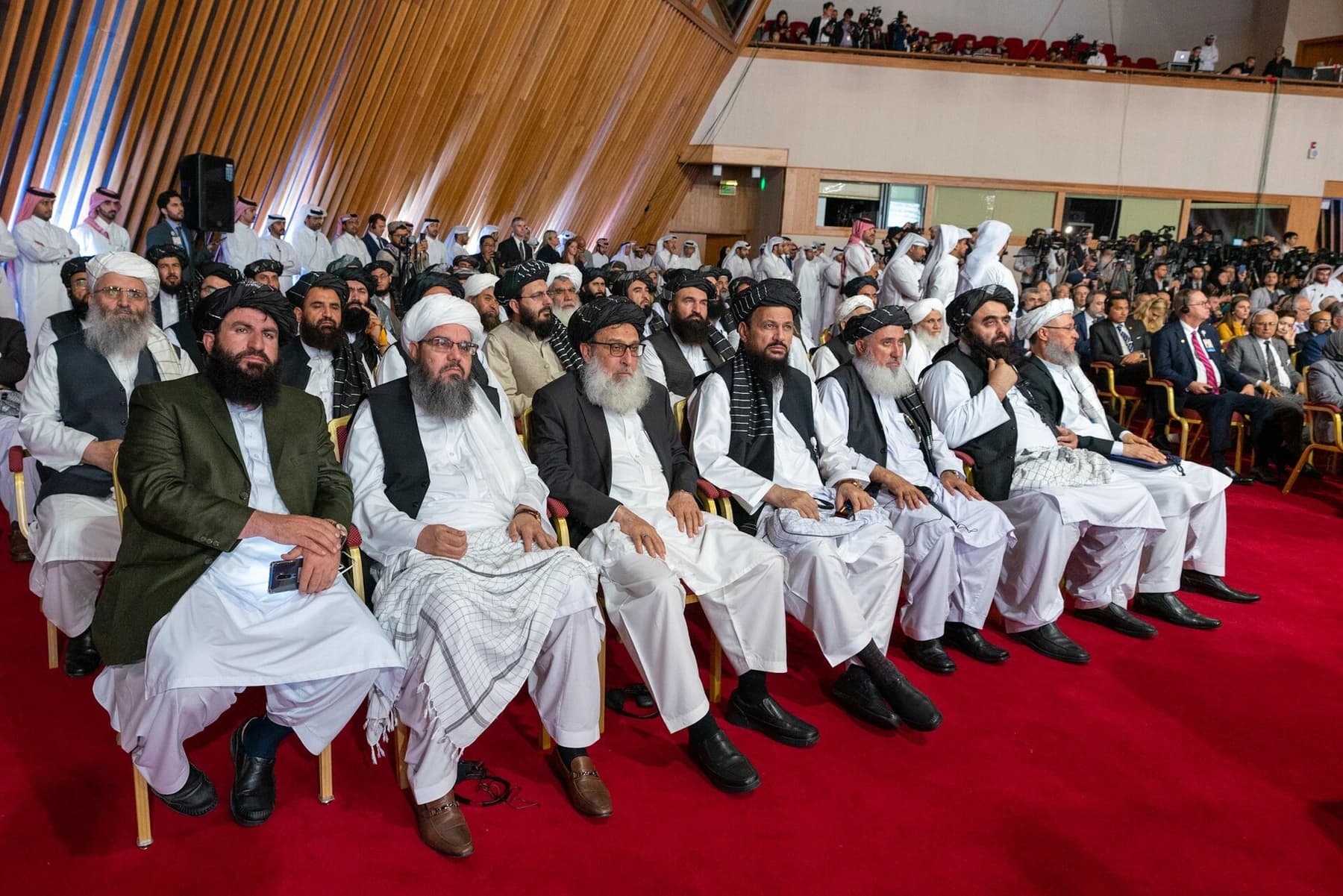 Delegates attending the Doha Agreement signing ceremony, February 2020