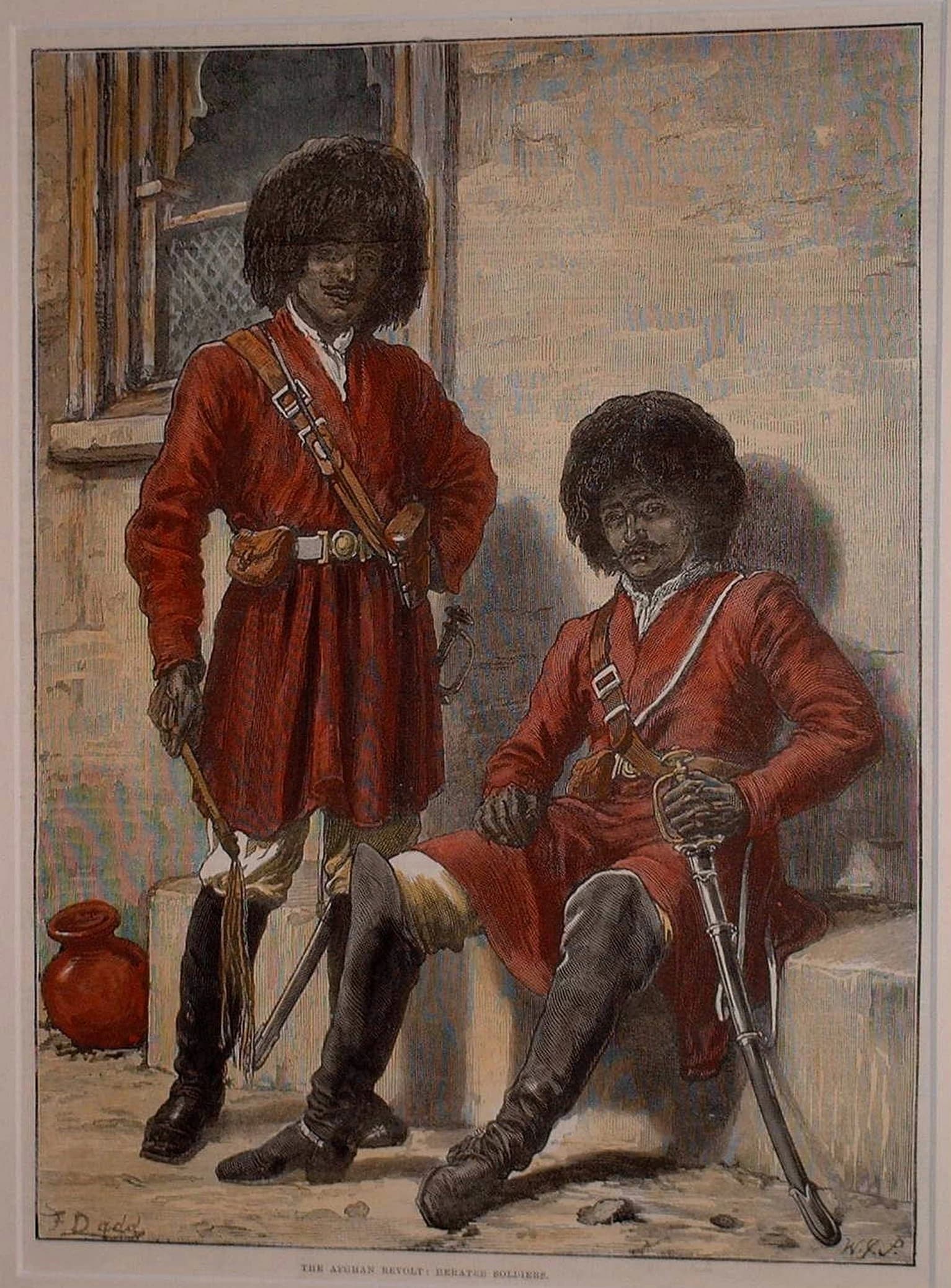 Herati soldiers depicted in 1879 during the Second Anglo-Afghan War