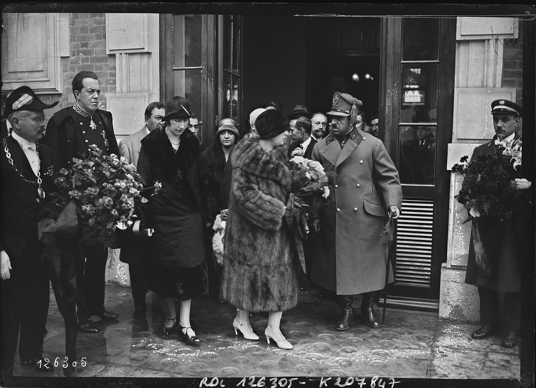King Amanullah and Queen Soraya on their diplomatic visit to Nice, January 1928