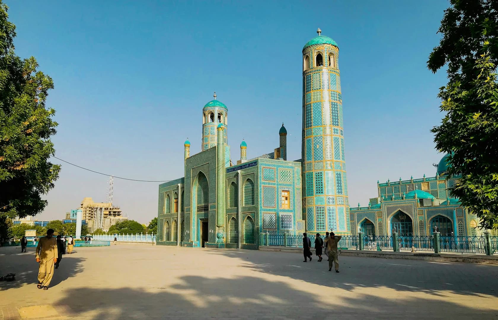 The tiled shrine at Mazar-e-Sharif