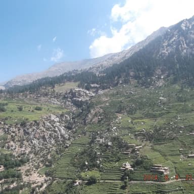 Chitraas village in the green mountains of Nuristan