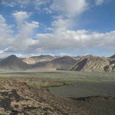 The wide mountain valley at Sarhad in the Wakhan Corridor