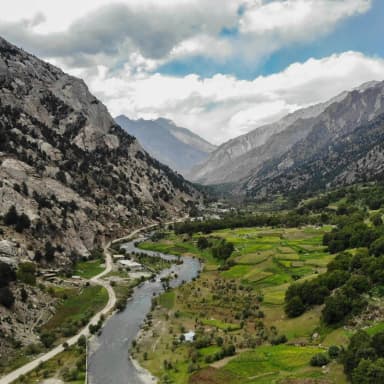 Green pastures around Parun in Nuristan