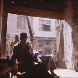 An Afghan tea shop photographed in 1976