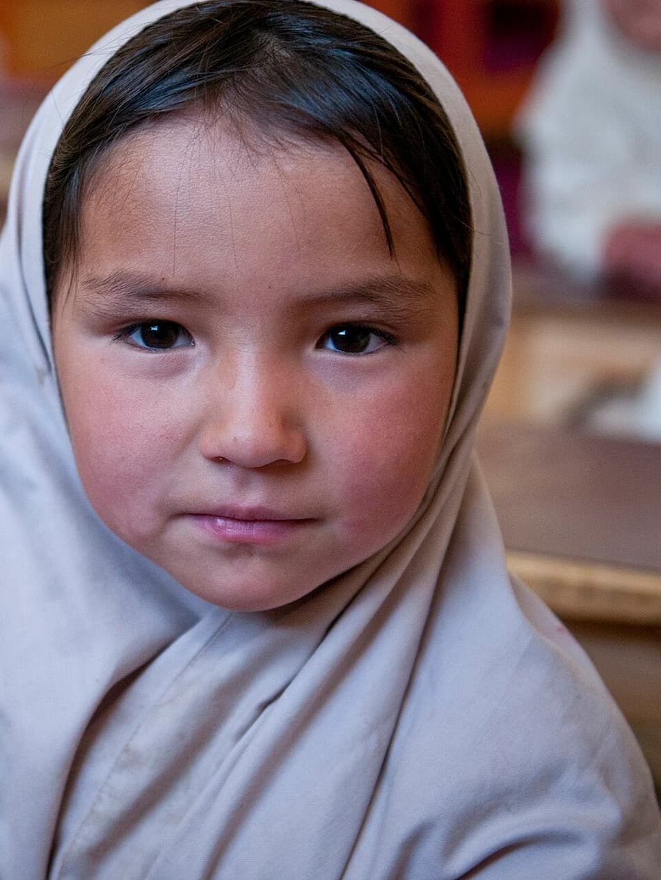 A girl attending a literacy class in Bamyan in 2012