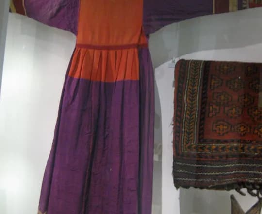 A Baloch woman’s dress from Afghanistan, worn by the bride’s mother at a wedding, in the UBC Museum of Anthropology
