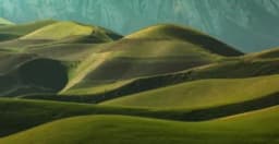 Green spring hills in Shadyan, near Mazar-e-Sharif