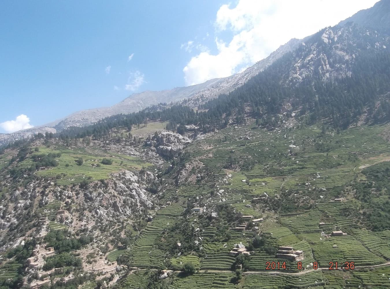 Chitraas village and its mountain setting in Nuristan