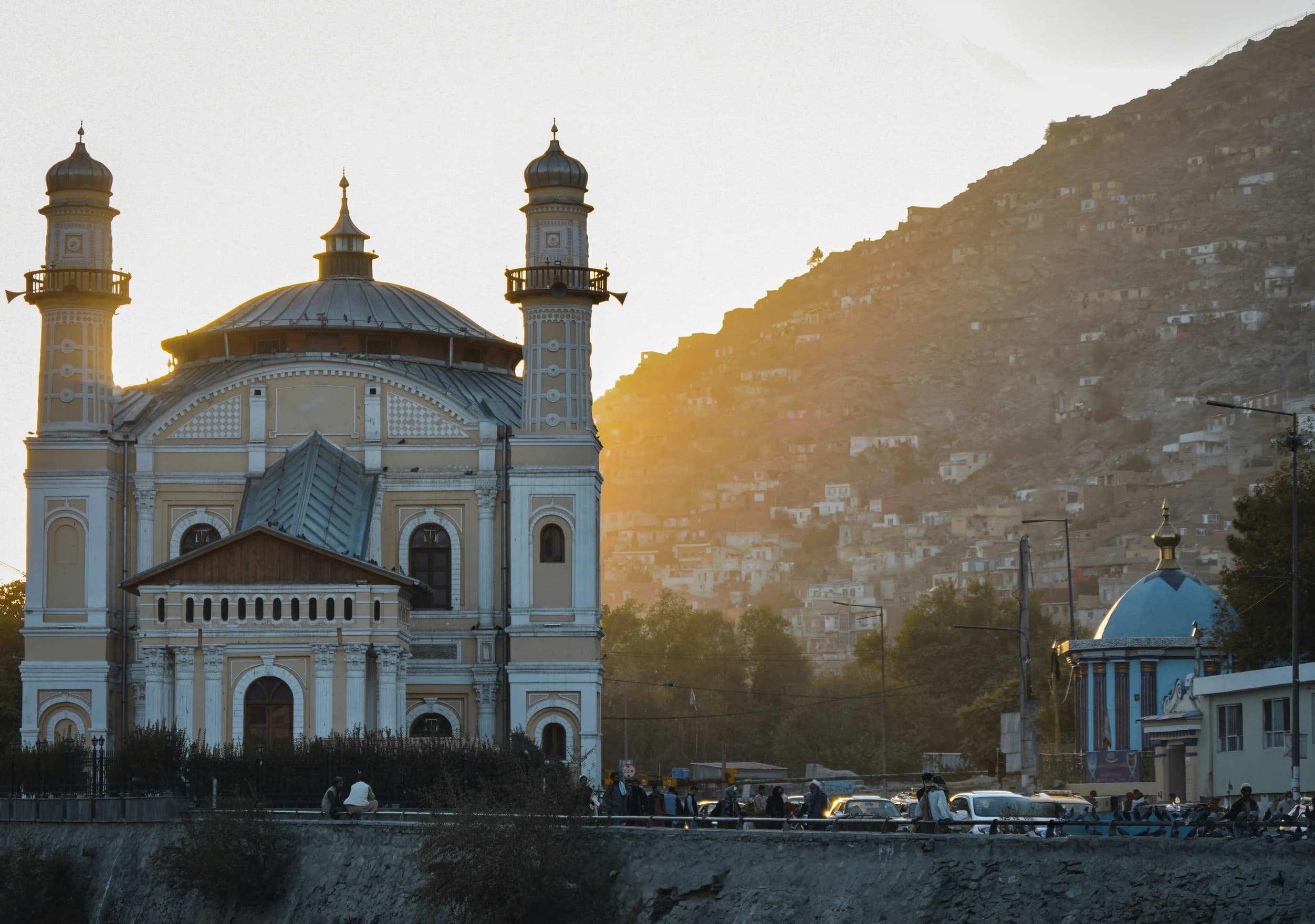 Warm evening light on Shah-Do Shamshira Mosque in Kabul