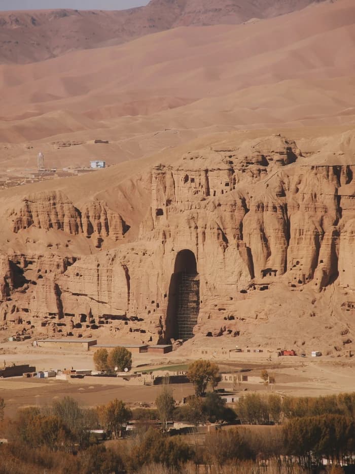 The historic Buddha niche and cliffs of Bamyan