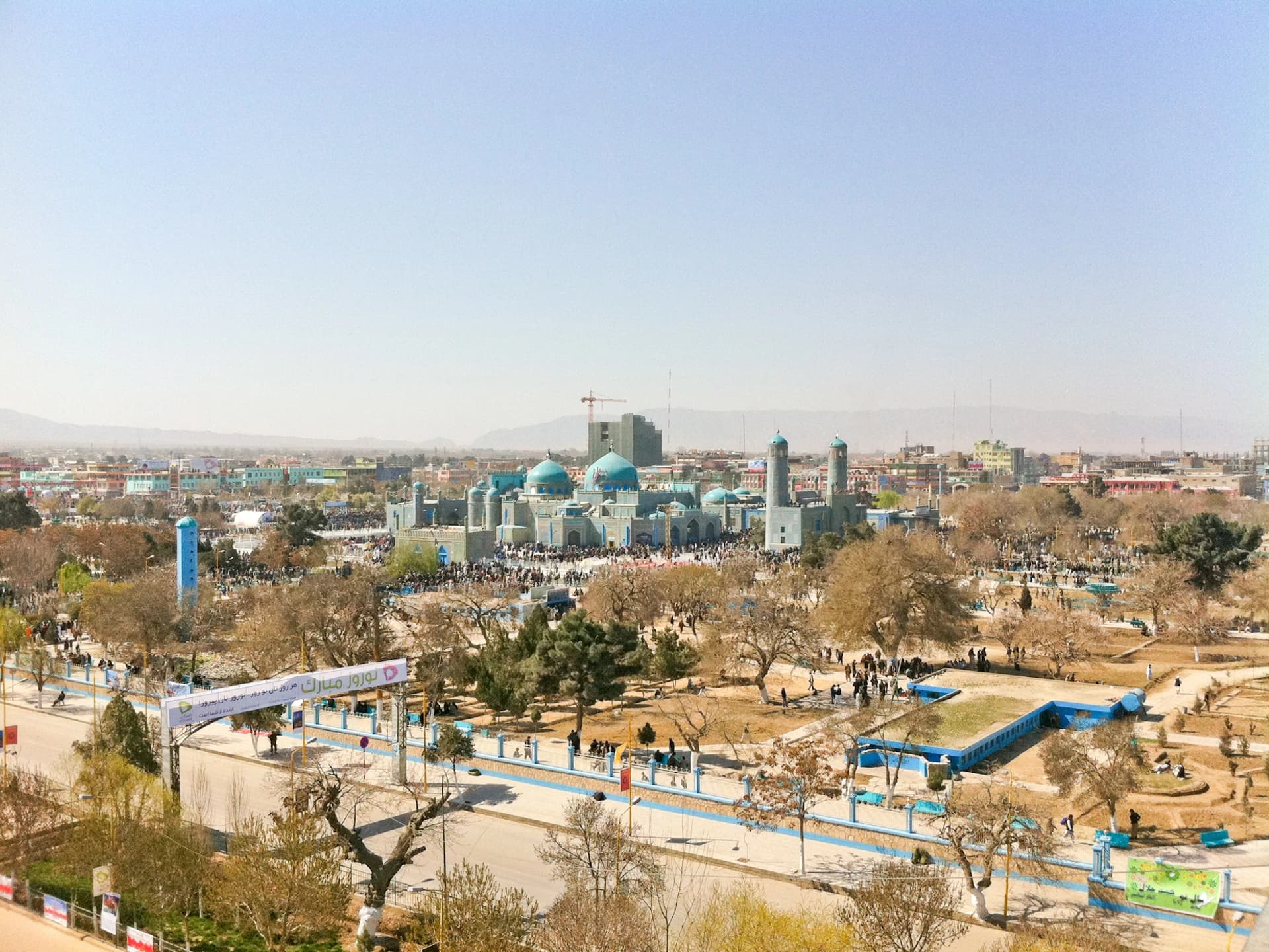 Nowruz celebrations around the Blue Mosque in Mazar-e-Sharif in 2011