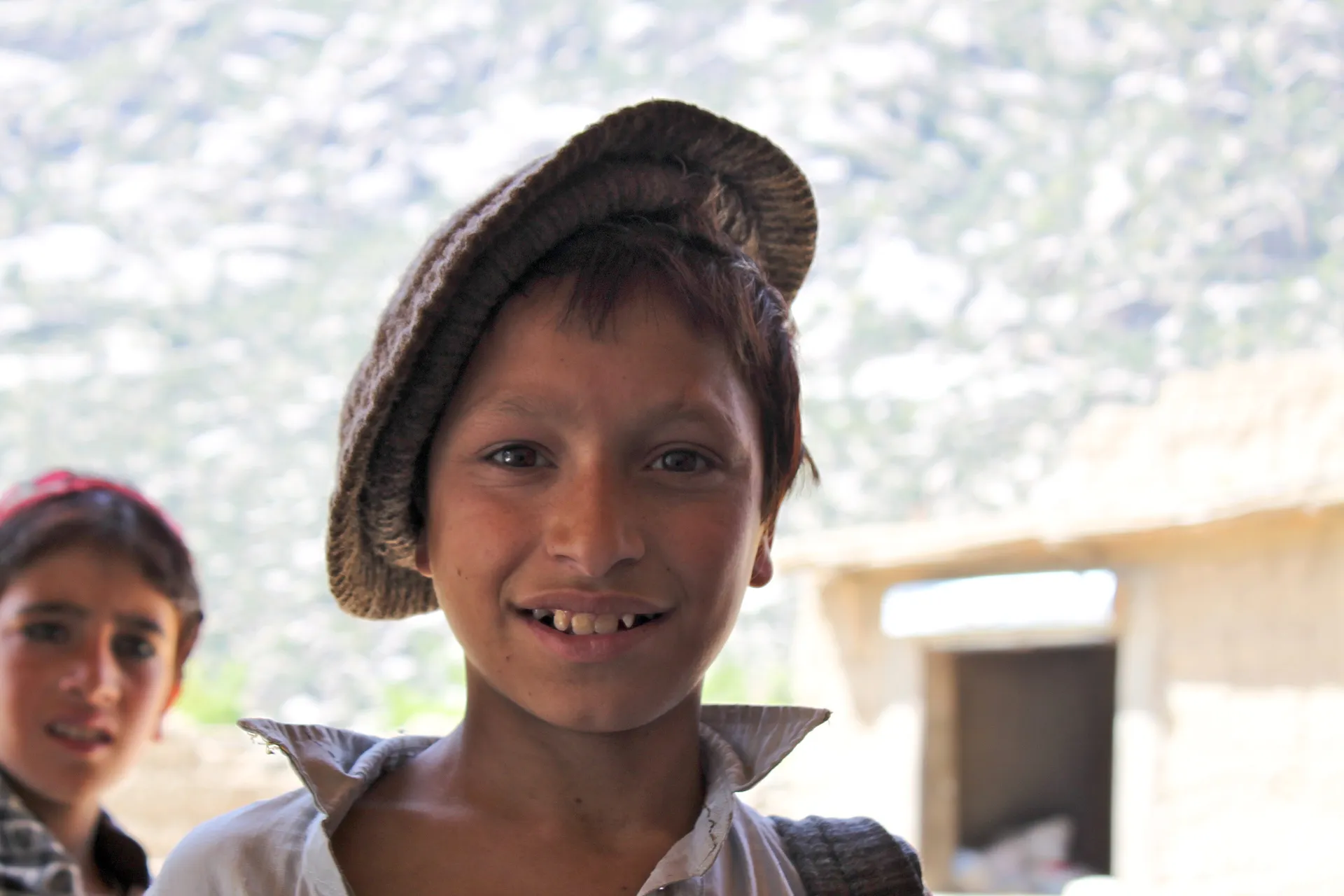 Pashai boys wearing distinctive rolled wool caps in Dara-i-Nur, Nangarhar, 2010