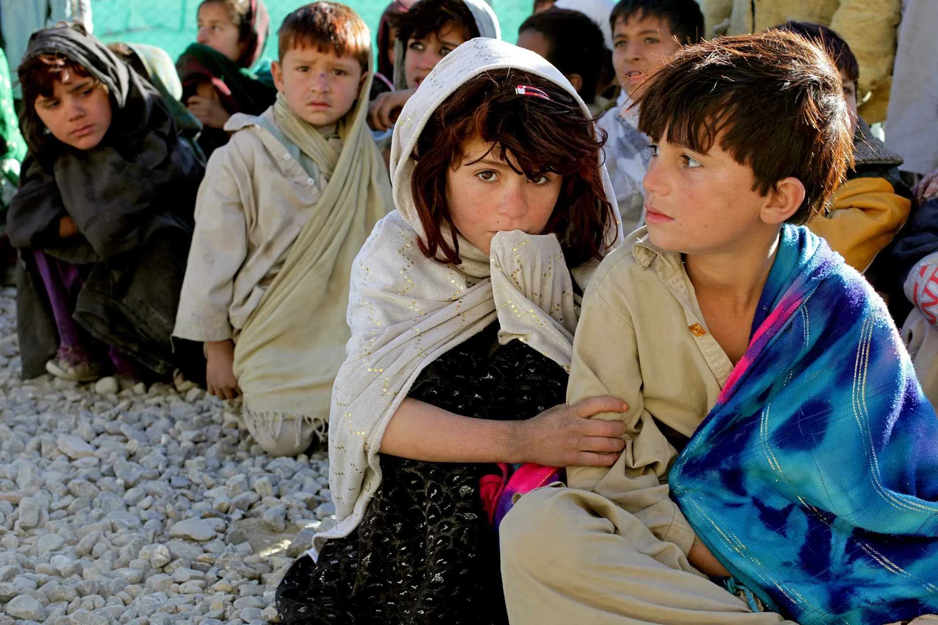Children wearing local clothing in Khost, Afghanistan
