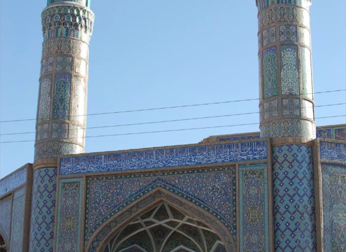 The tiled entrance of the Friday Mosque in Herat