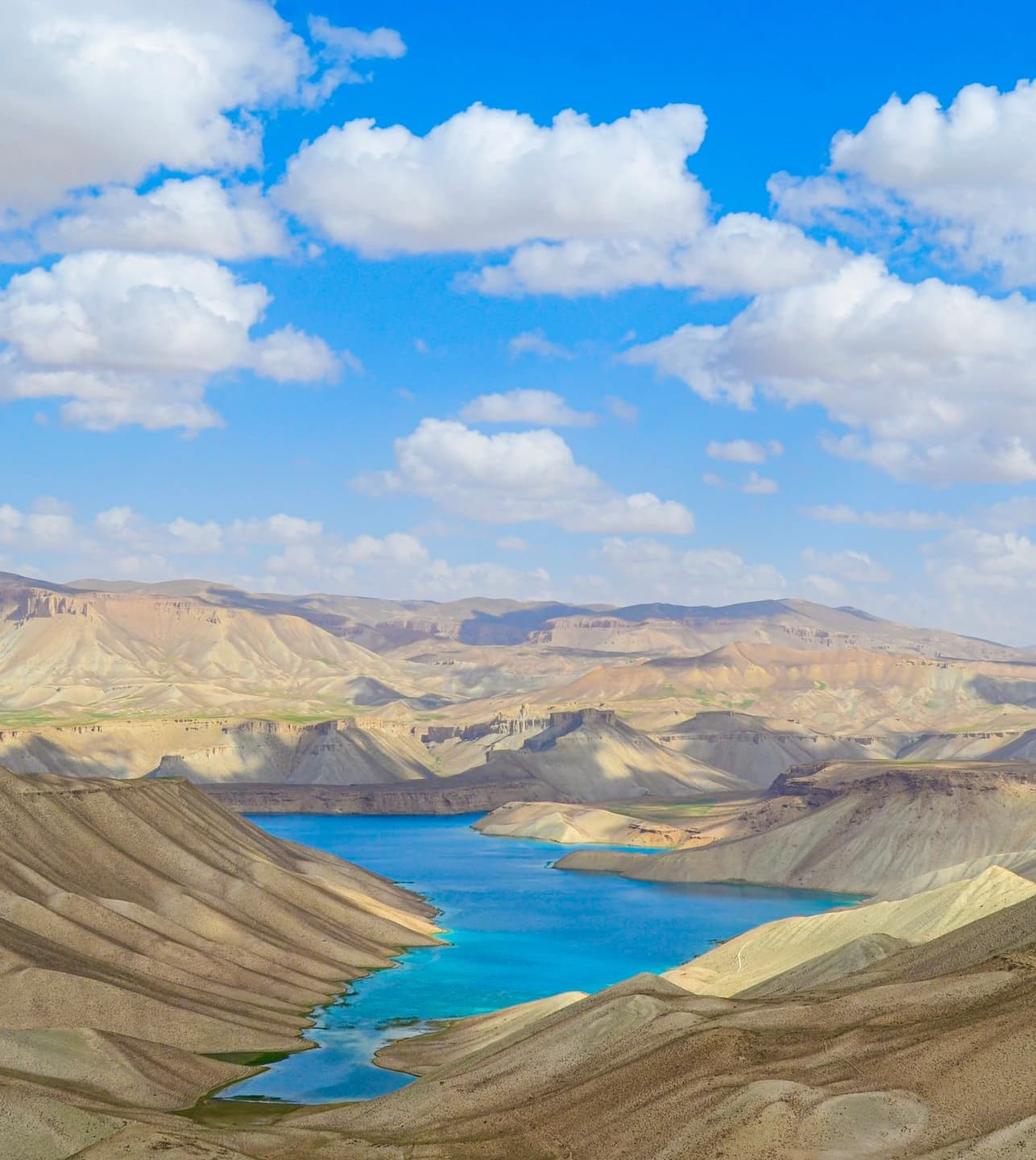 Band-e-Amir lakes and the surrounding highland plateau