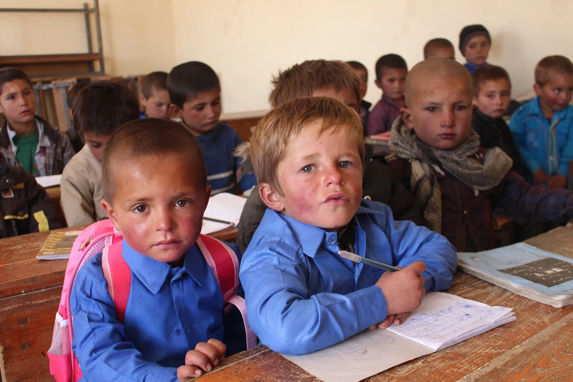 Children learning together at a school in Paryan district, Panjshir