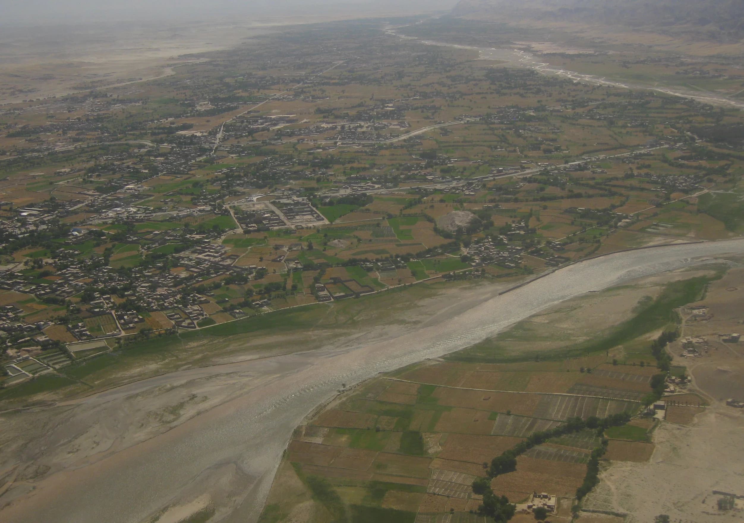 The river and cultivated landscape near Jalalabad
