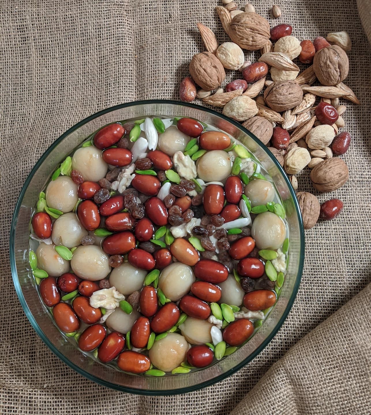 Haft mewa, the Afghan dried-fruit and nut compote prepared for Nowruz