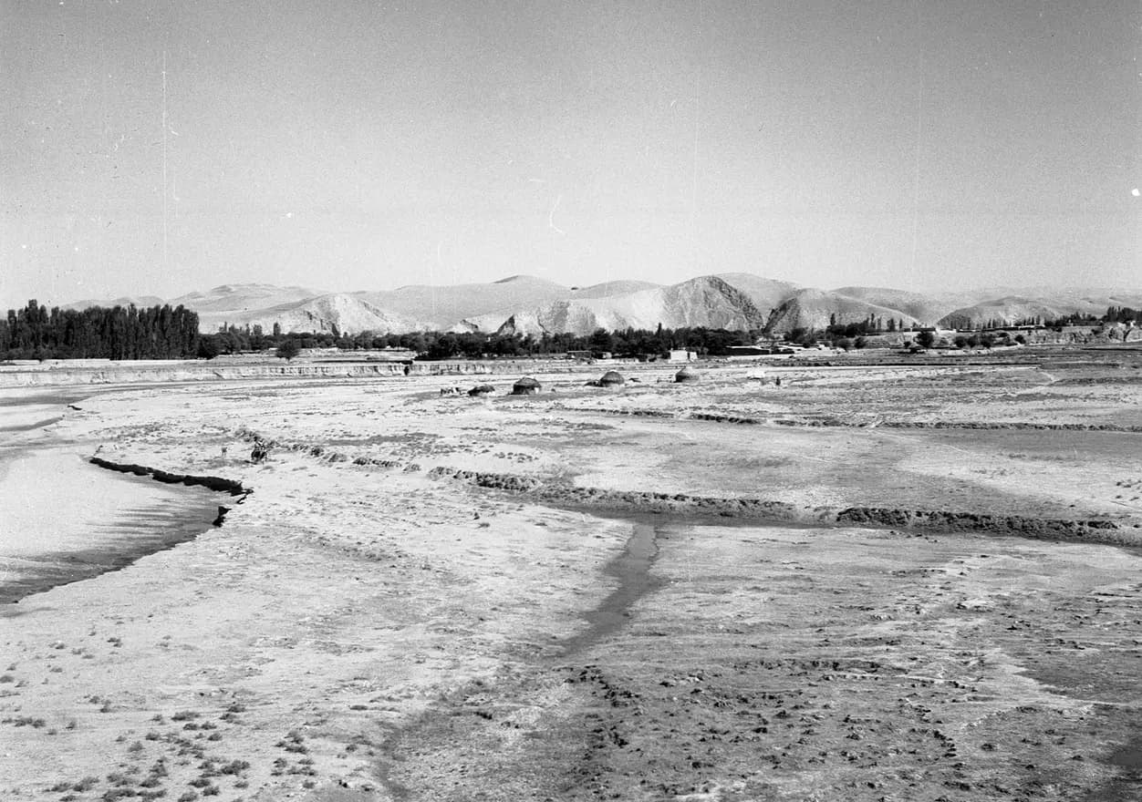 Panoramic view of Sheberghan, Jowzjan, 1976