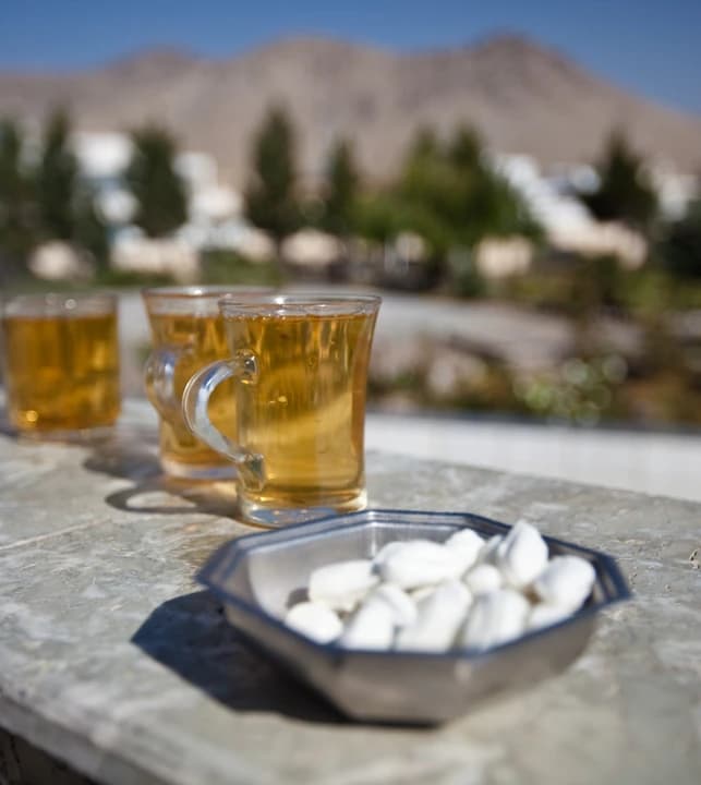 Tea and sweets served in Herat, Afghanistan