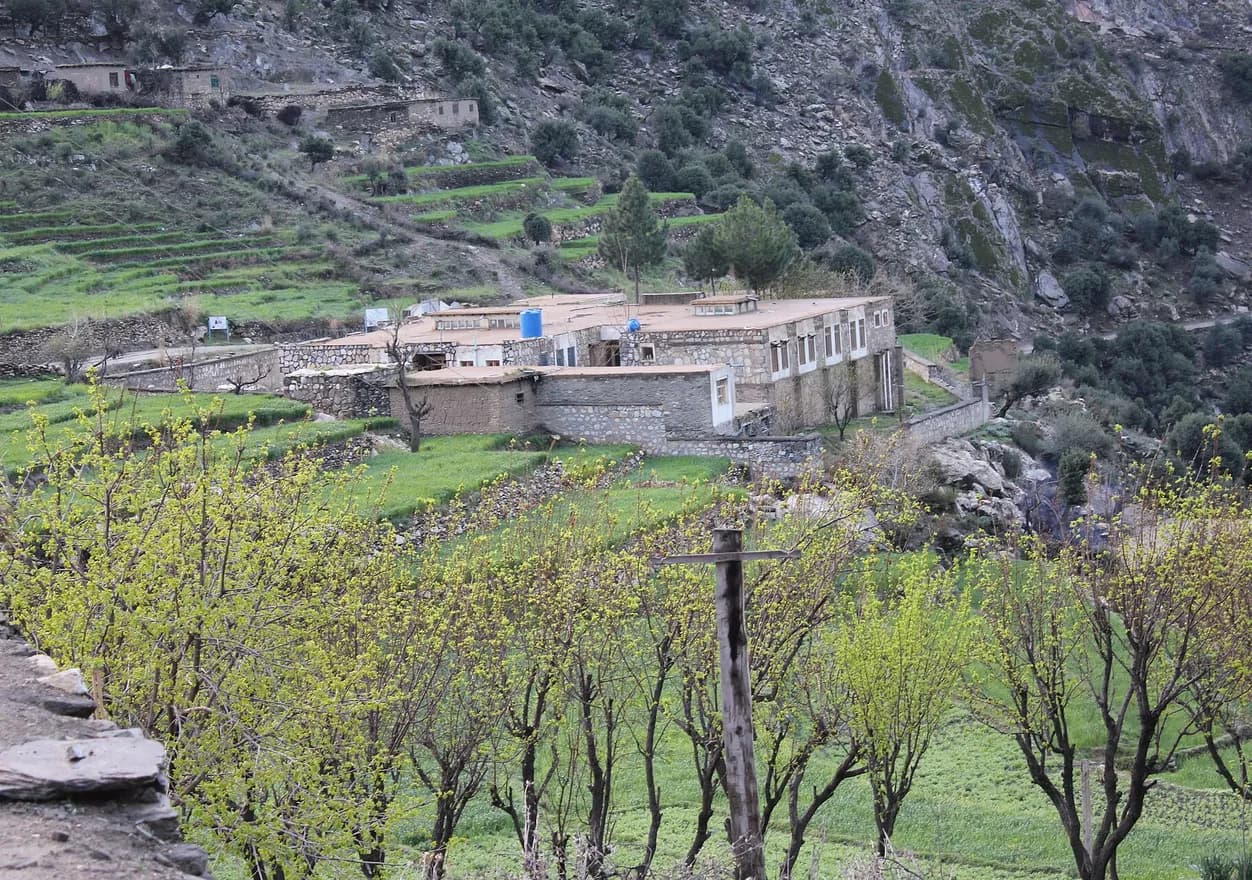 Orchards and terraced fields around Want, the district centre of Waygal, Nuristan, 2012
