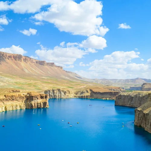 The blue lakes and cliffs of Band-e-Amir, Bamyan